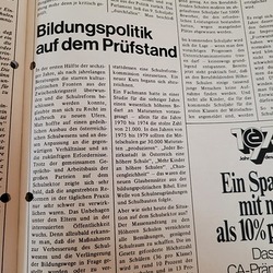 Immer wieder präsent: Das Thema Bildung
